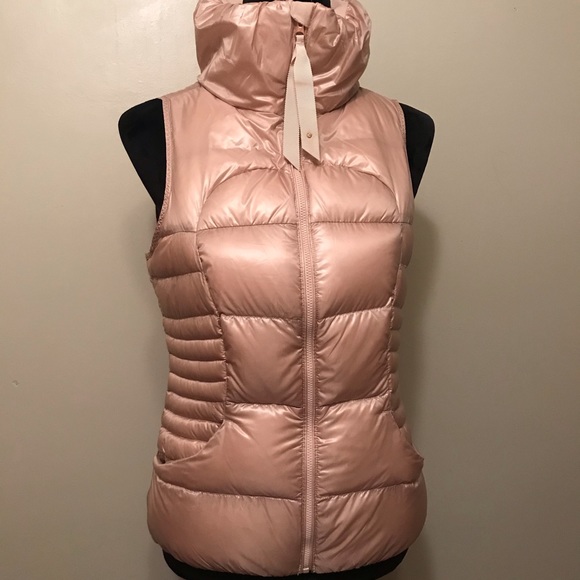 Lululemon Fluffin Awesome Rose Gold Fluffy Vest